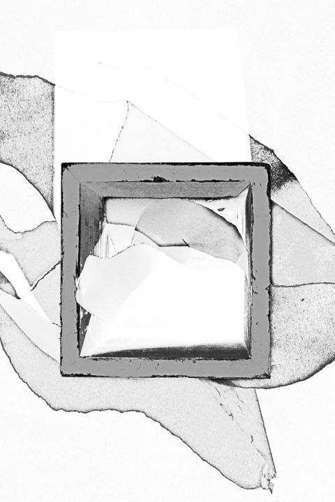 Das graue Quadrat, 2018, Giclée 90 x 60 cm
